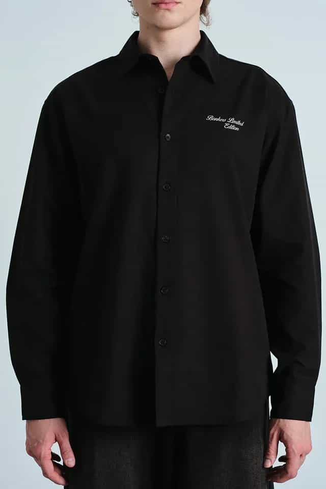 Hermann Oversized Classic Black Full Sleeve Shirt  thumbnail 2