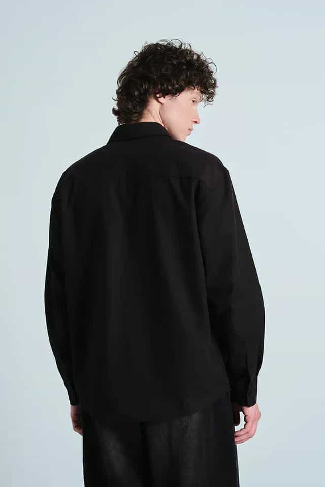 Hermann Oversized Classic Black Full Sleeve Shirt  thumbnail 5
