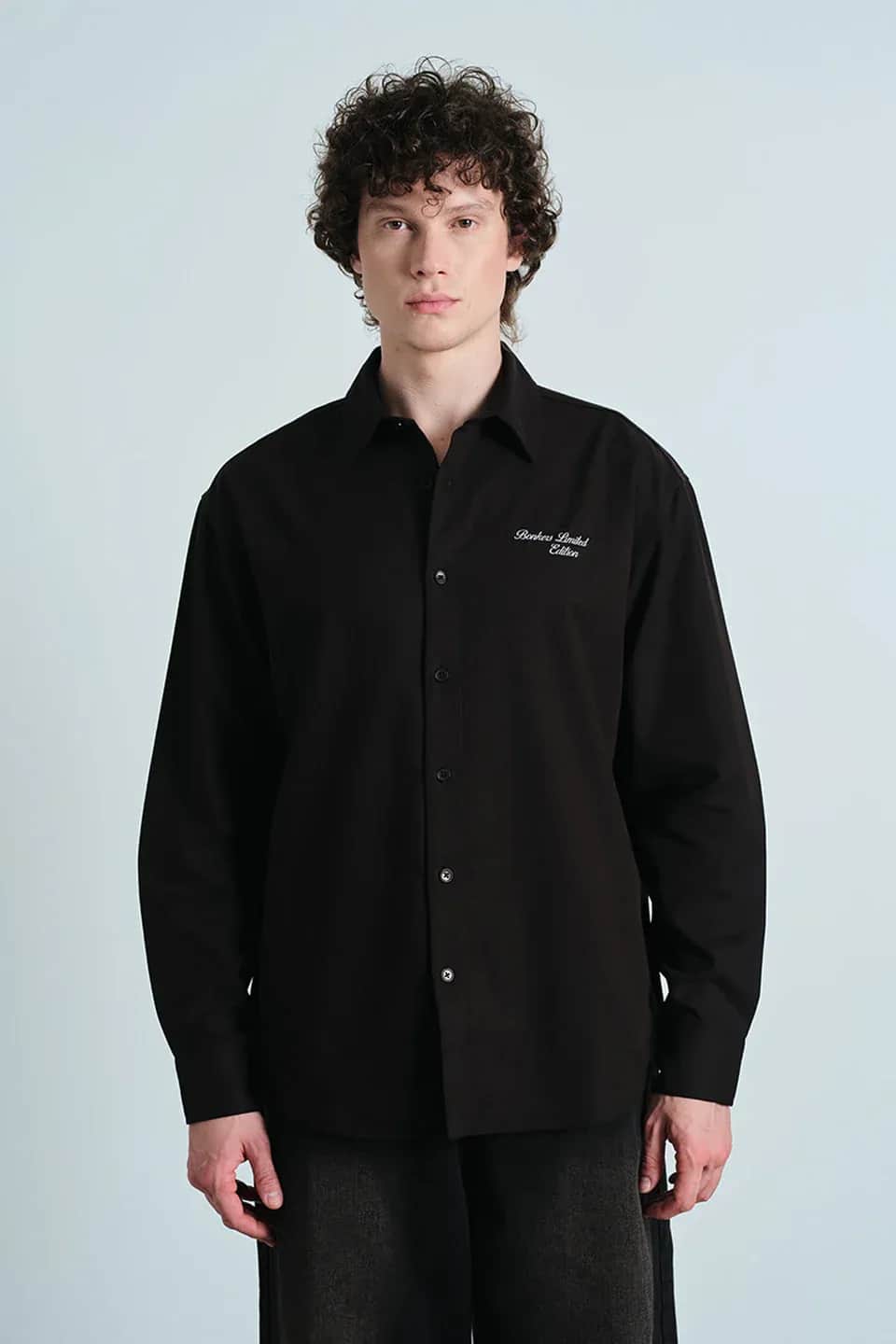 Hermann Oversized Classic Black Full Sleeve Shirt  - image 1