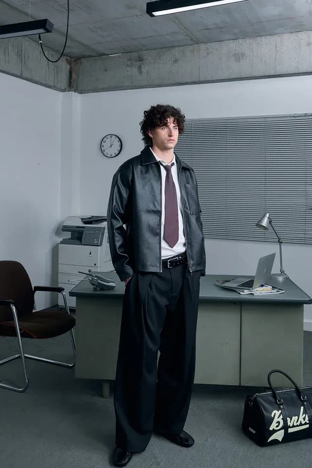 STOND Black Leather Aviator Jacket 2